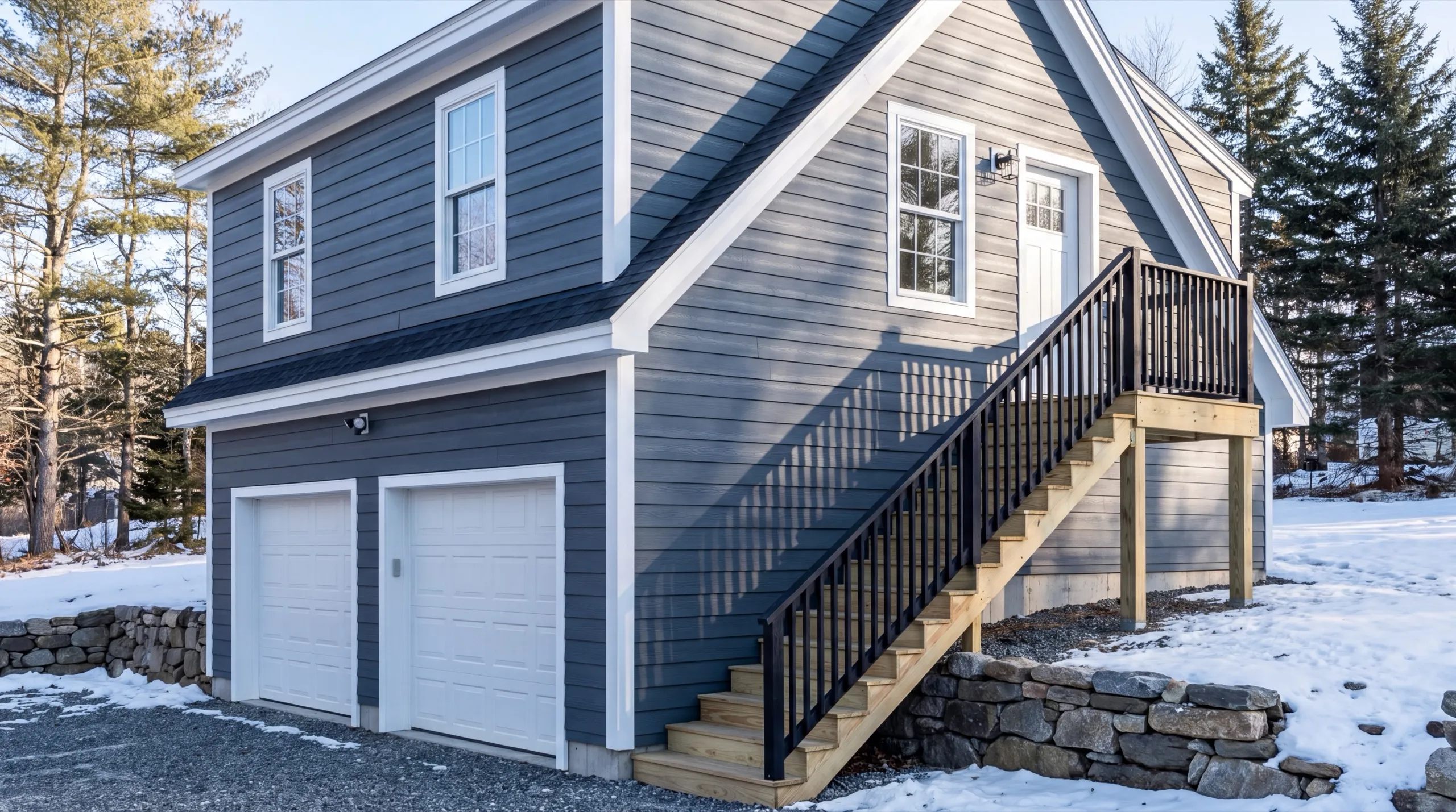 garage-integrated ADU build in Randolph
