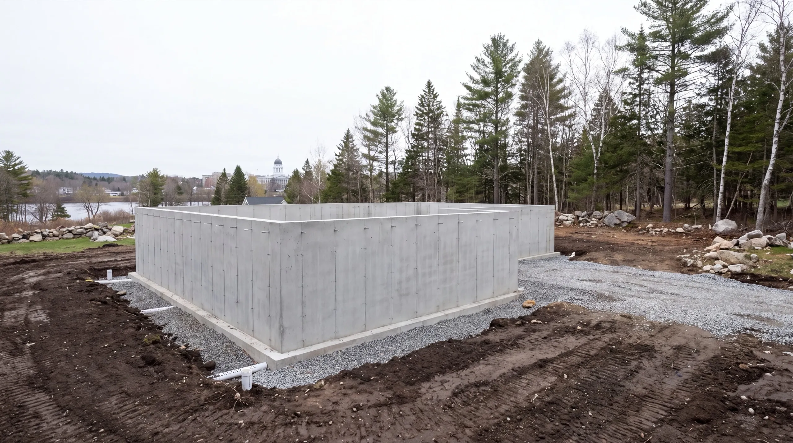 foundation pour for a custom home in Augusta