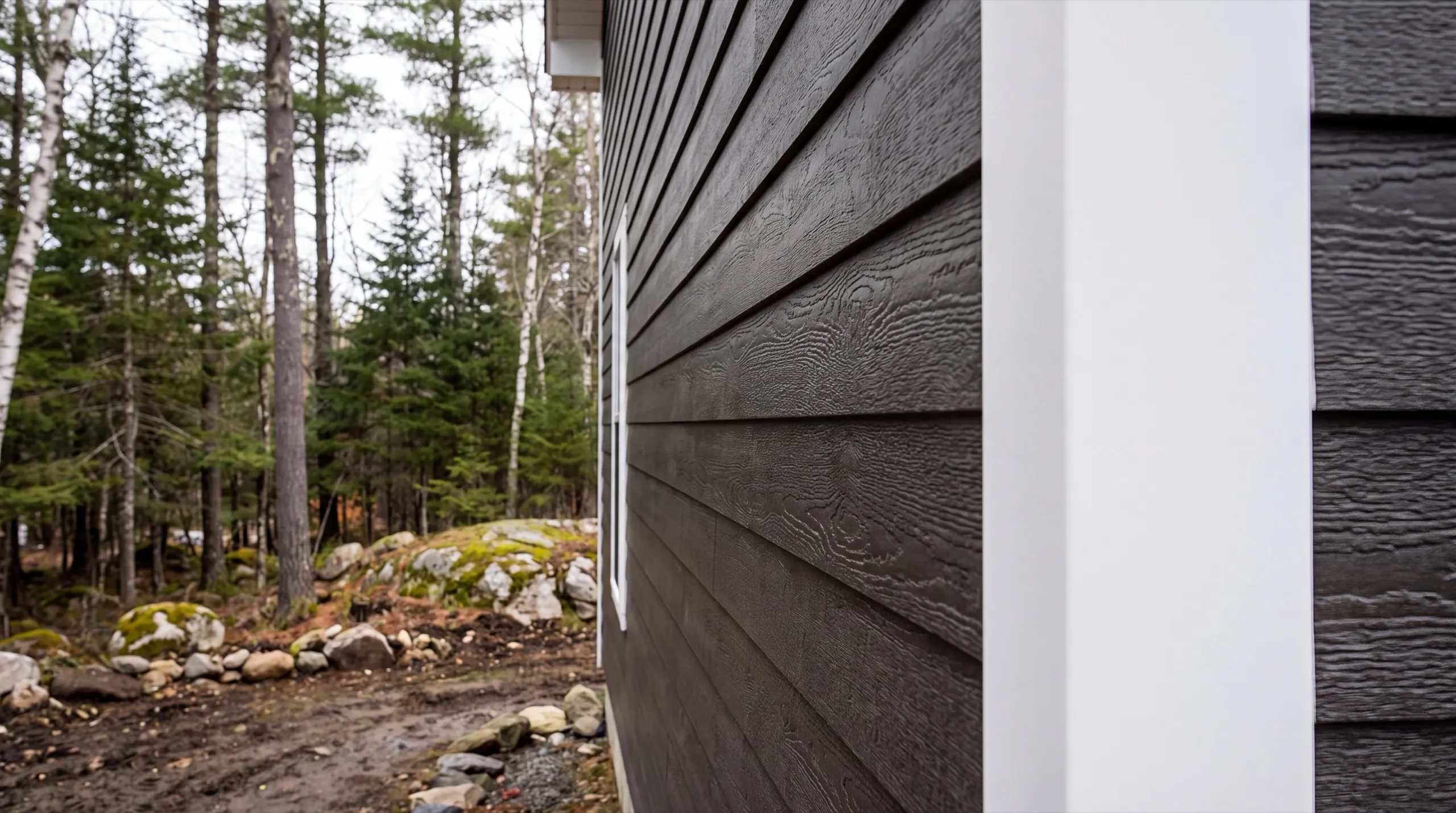 finished exterior siding on a Dresden custom home