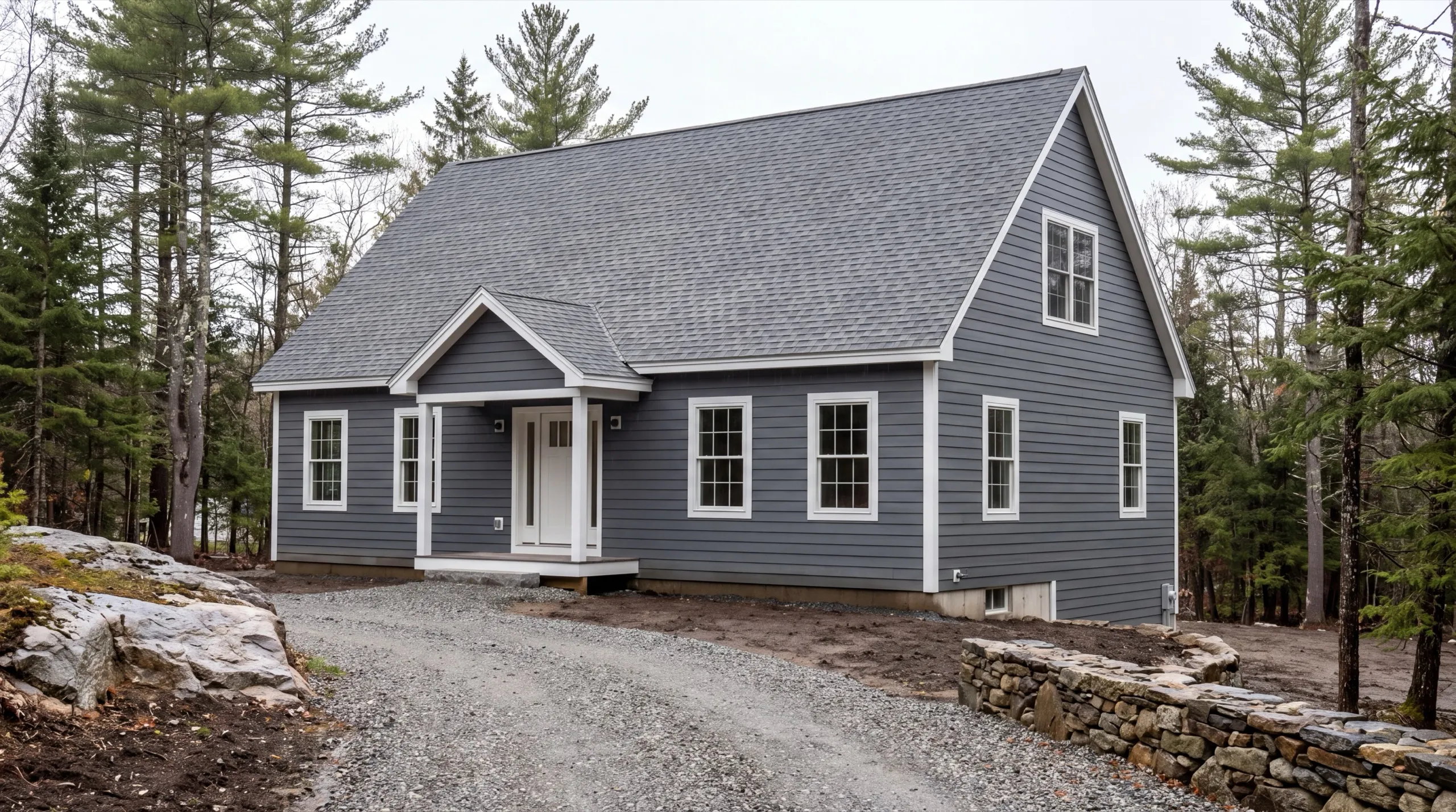 interior finish work on a Central Maine custom home