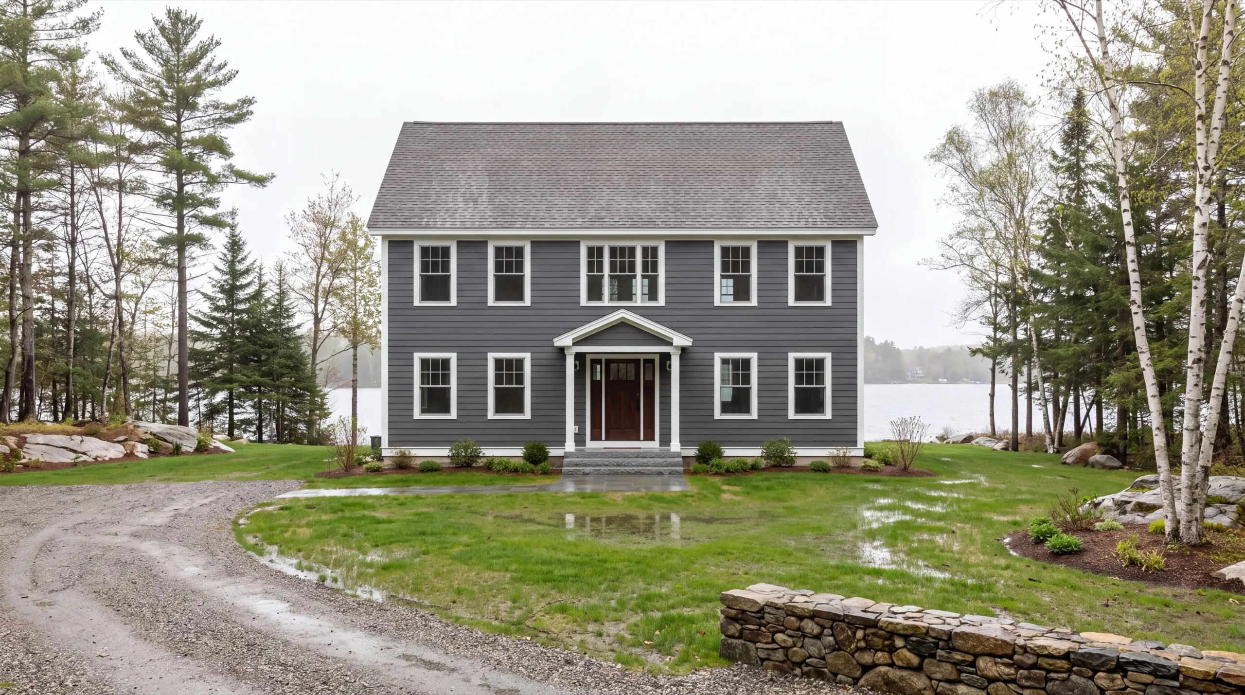 finished custom home exterior in Manchester