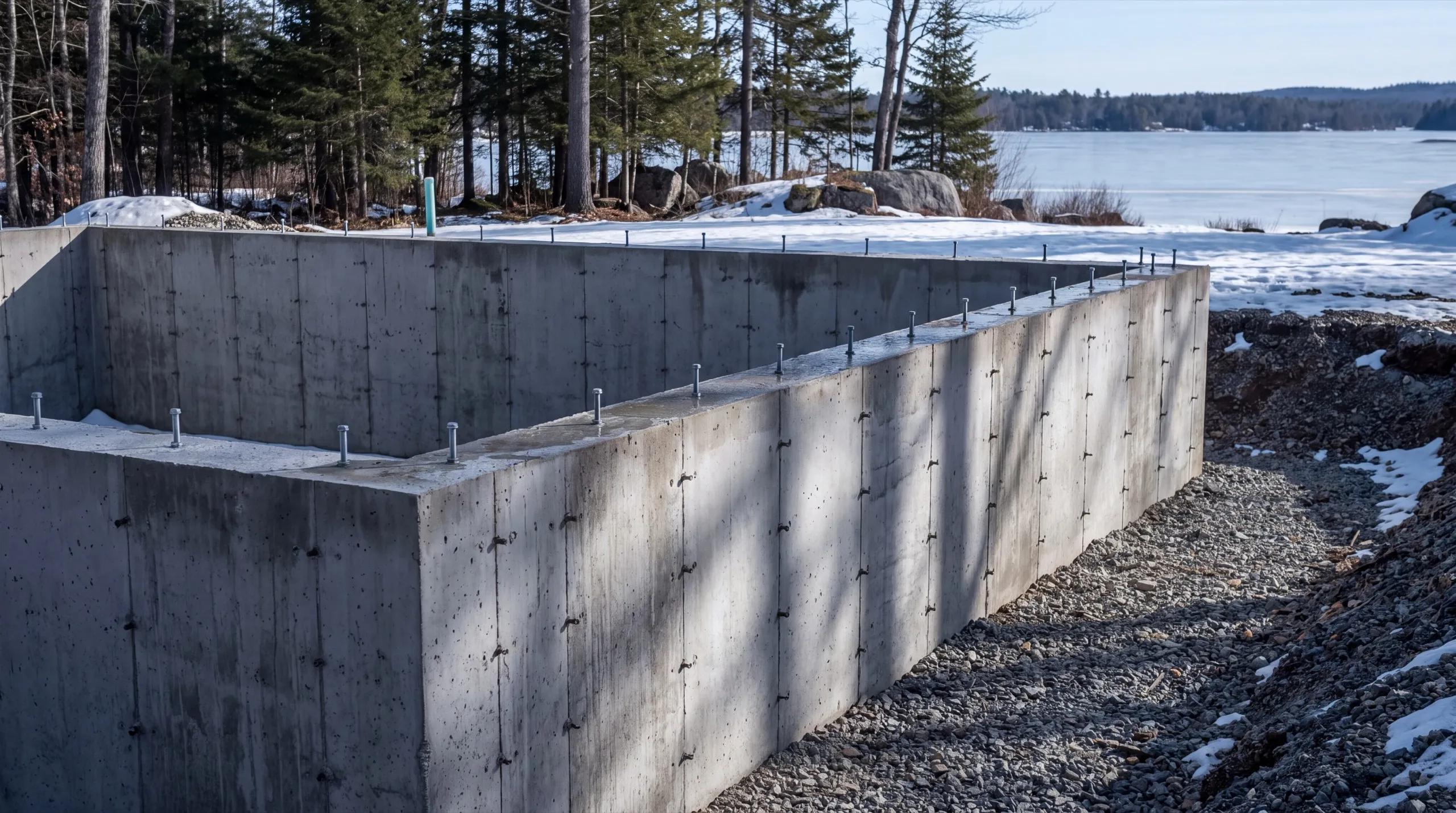 foundation pour for a custom home in Manchester