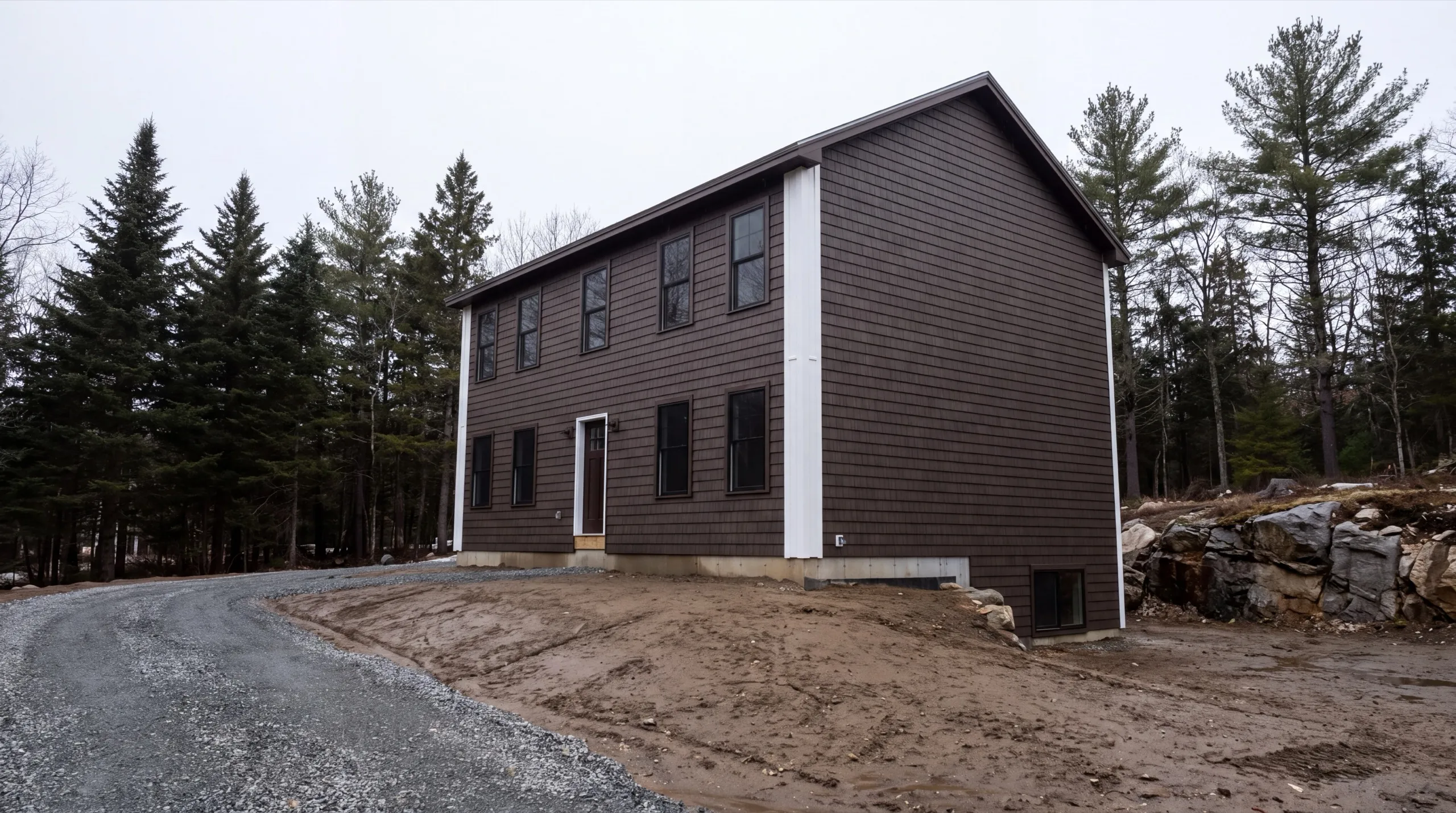 finished exterior siding on a West Gardiner custom home