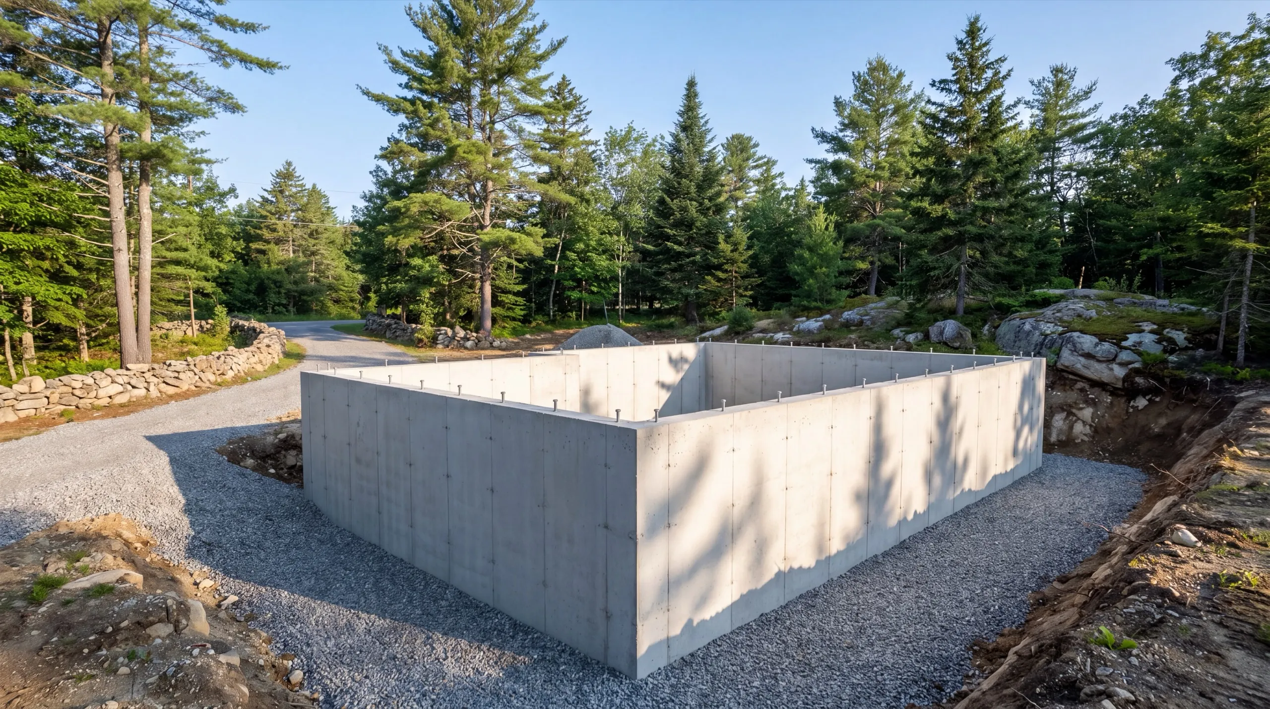 foundation pour for a custom home in Winthrop
