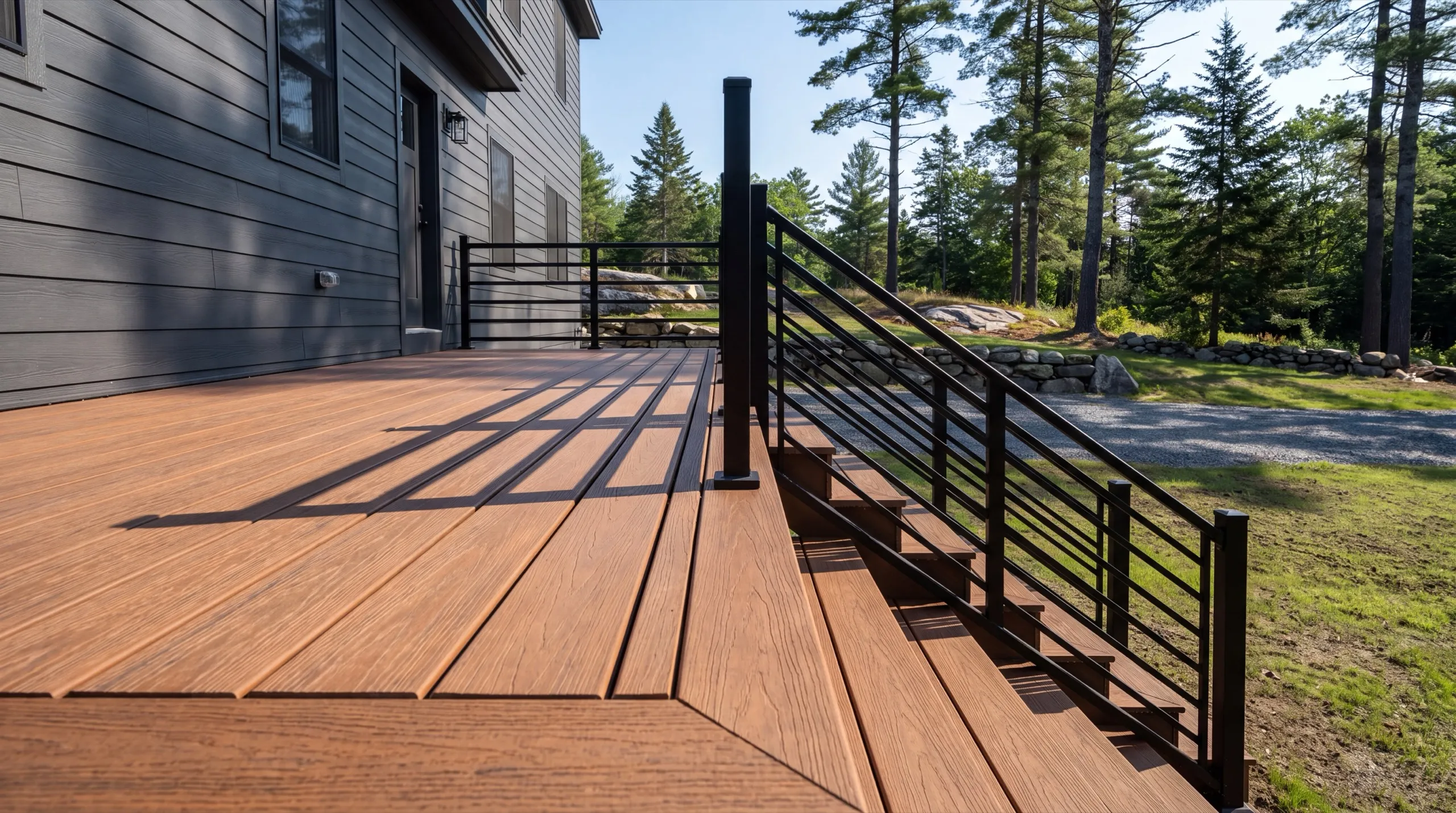 finished deck exterior on a Dresden home