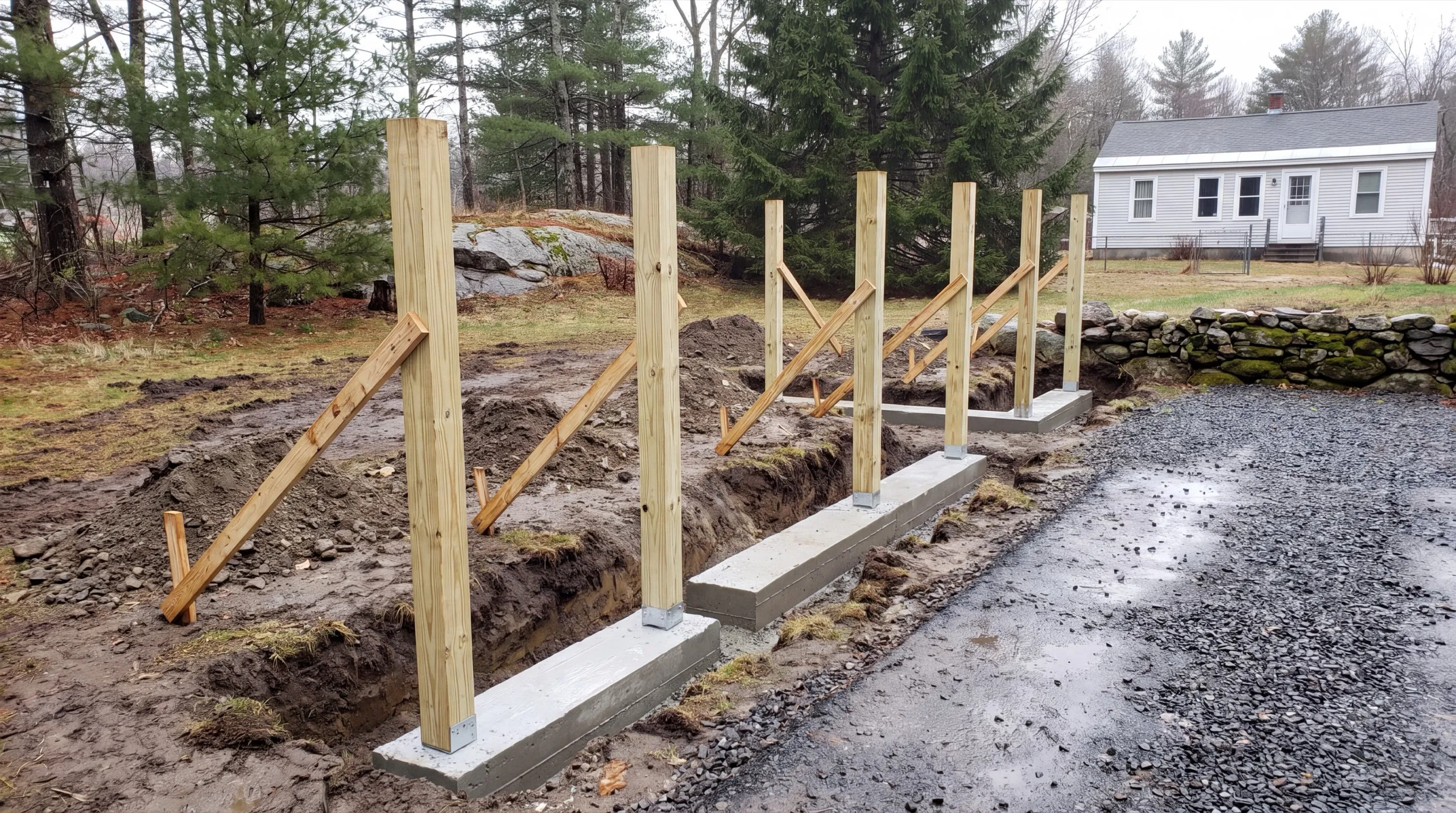 deck footing and post installation in Gardiner