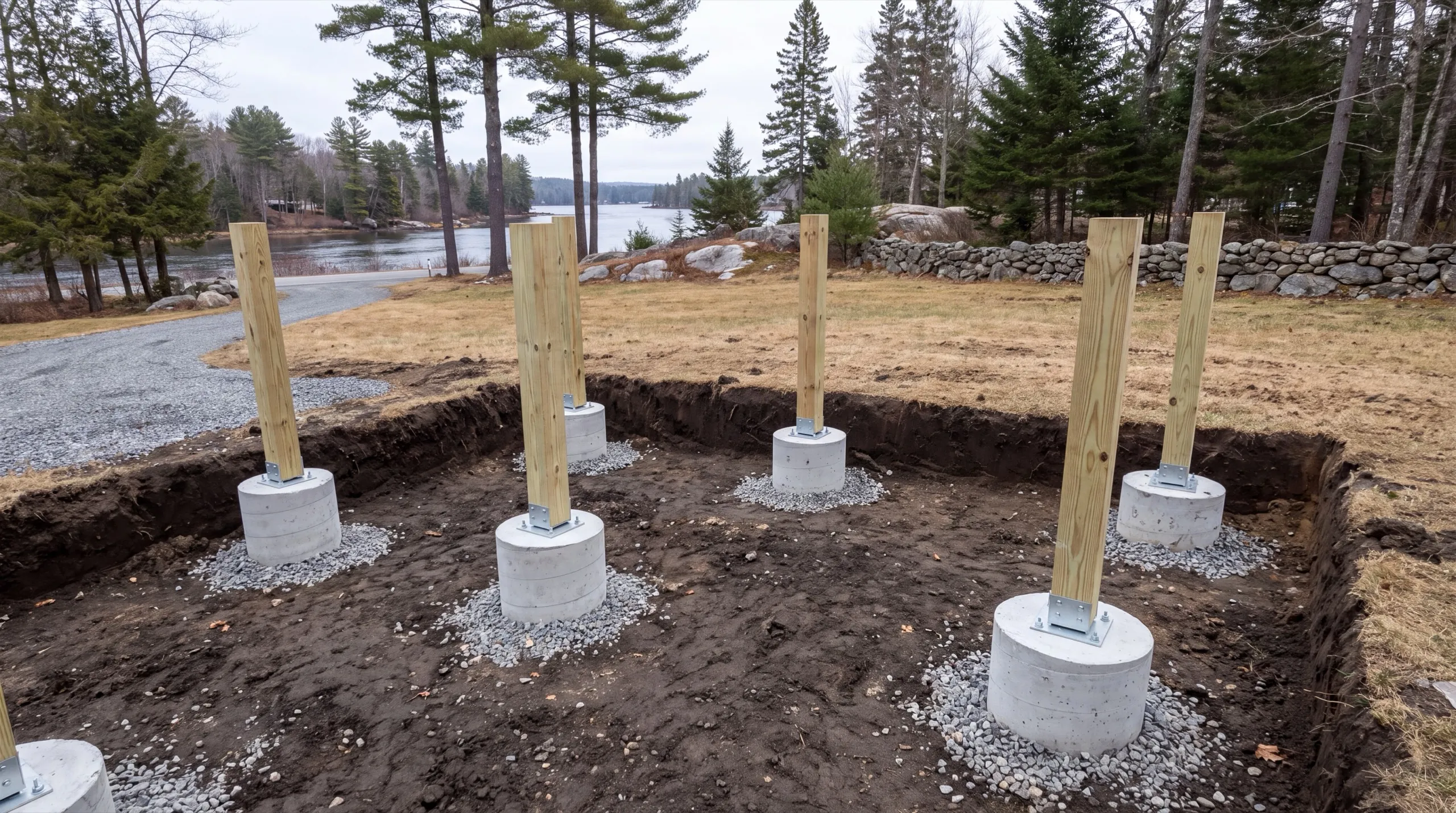 deck footing and post installation in Richmond