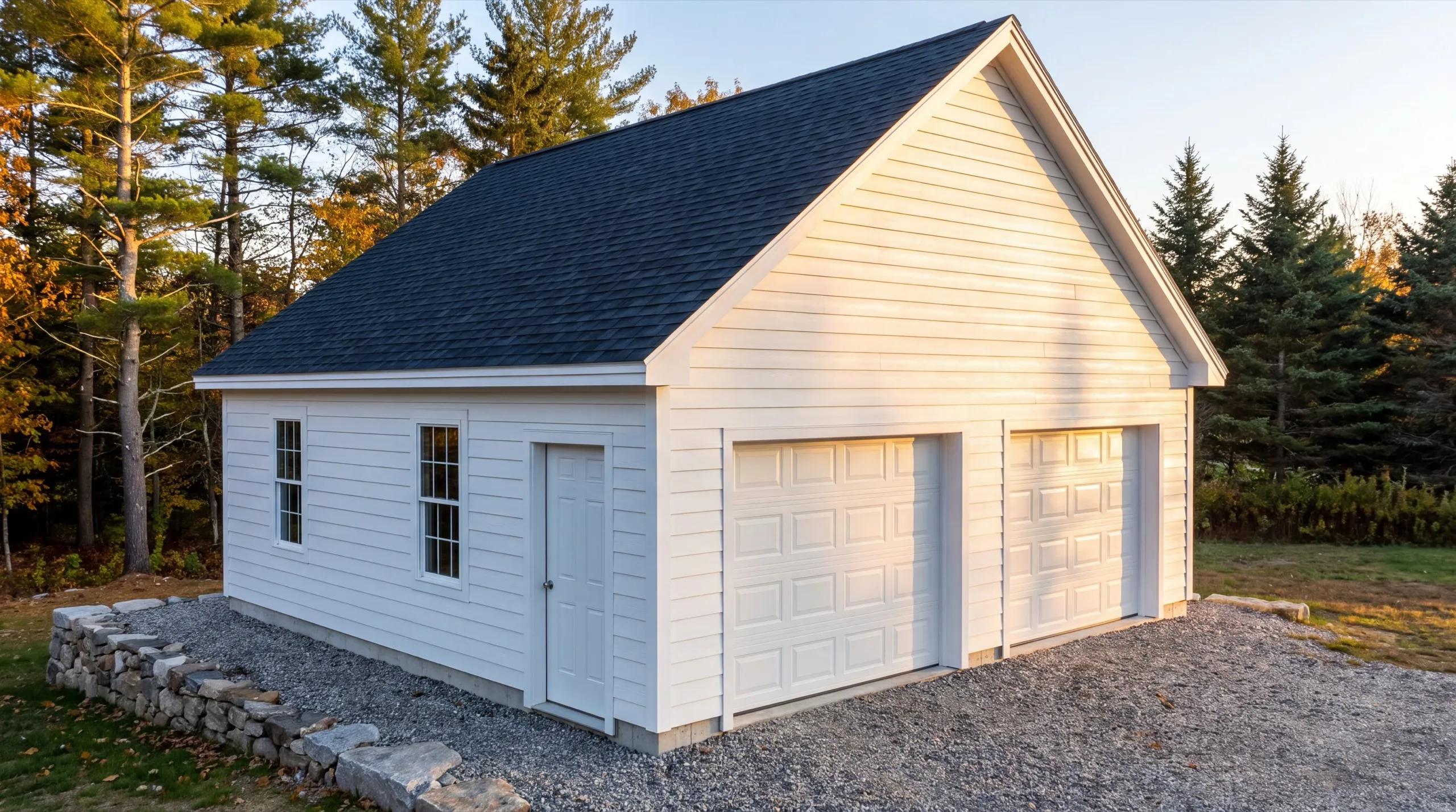 detached garage on an outlying Hallowell property