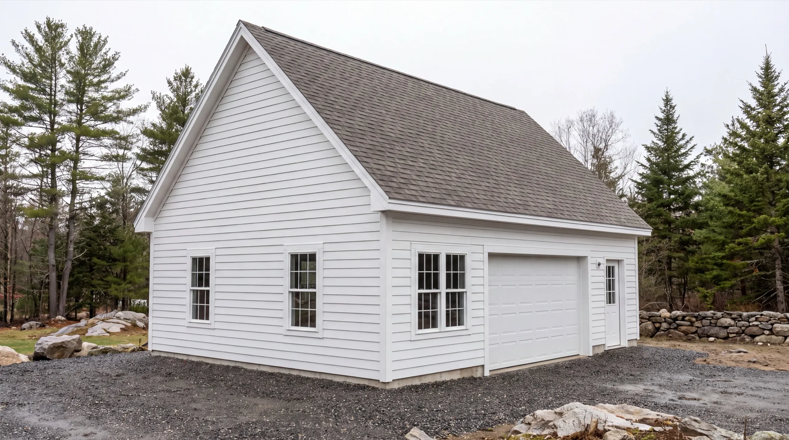 garage remodel near the Kennebec River in Augusta