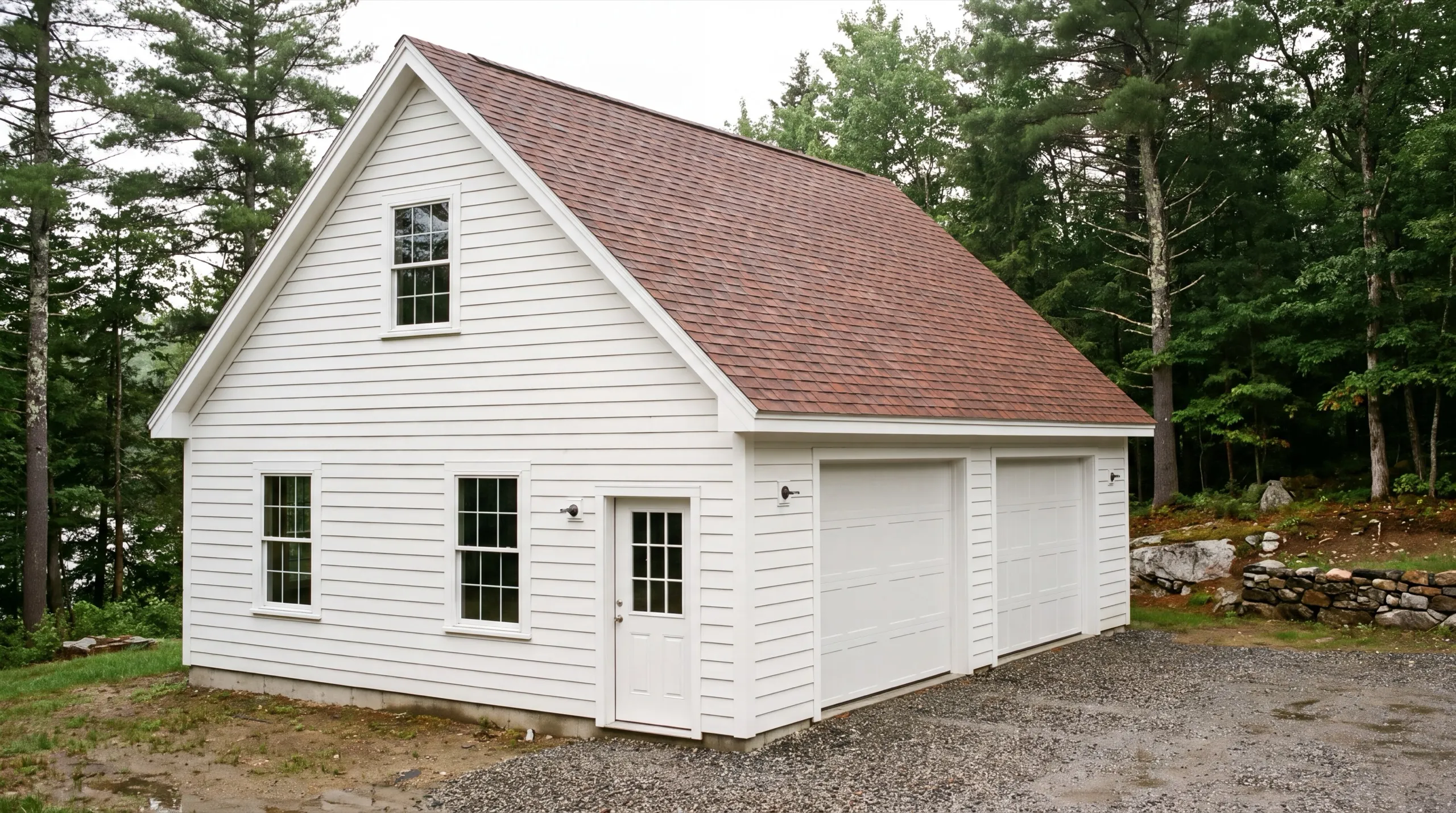 garage conversion near the Kennebec and Eastern Rivers in Dresden