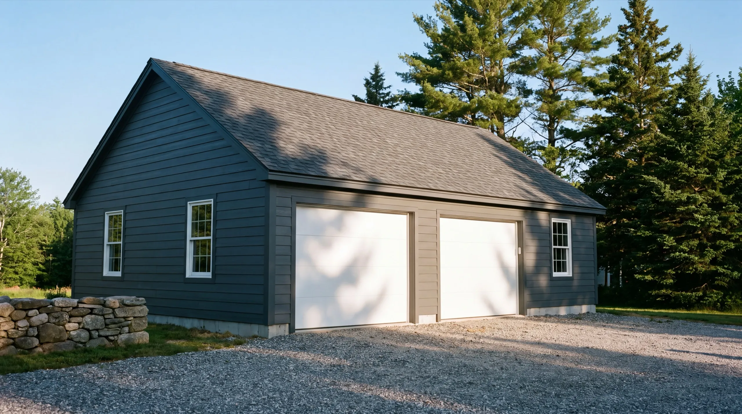 garage conversion in an outlying Gardiner neighborhood