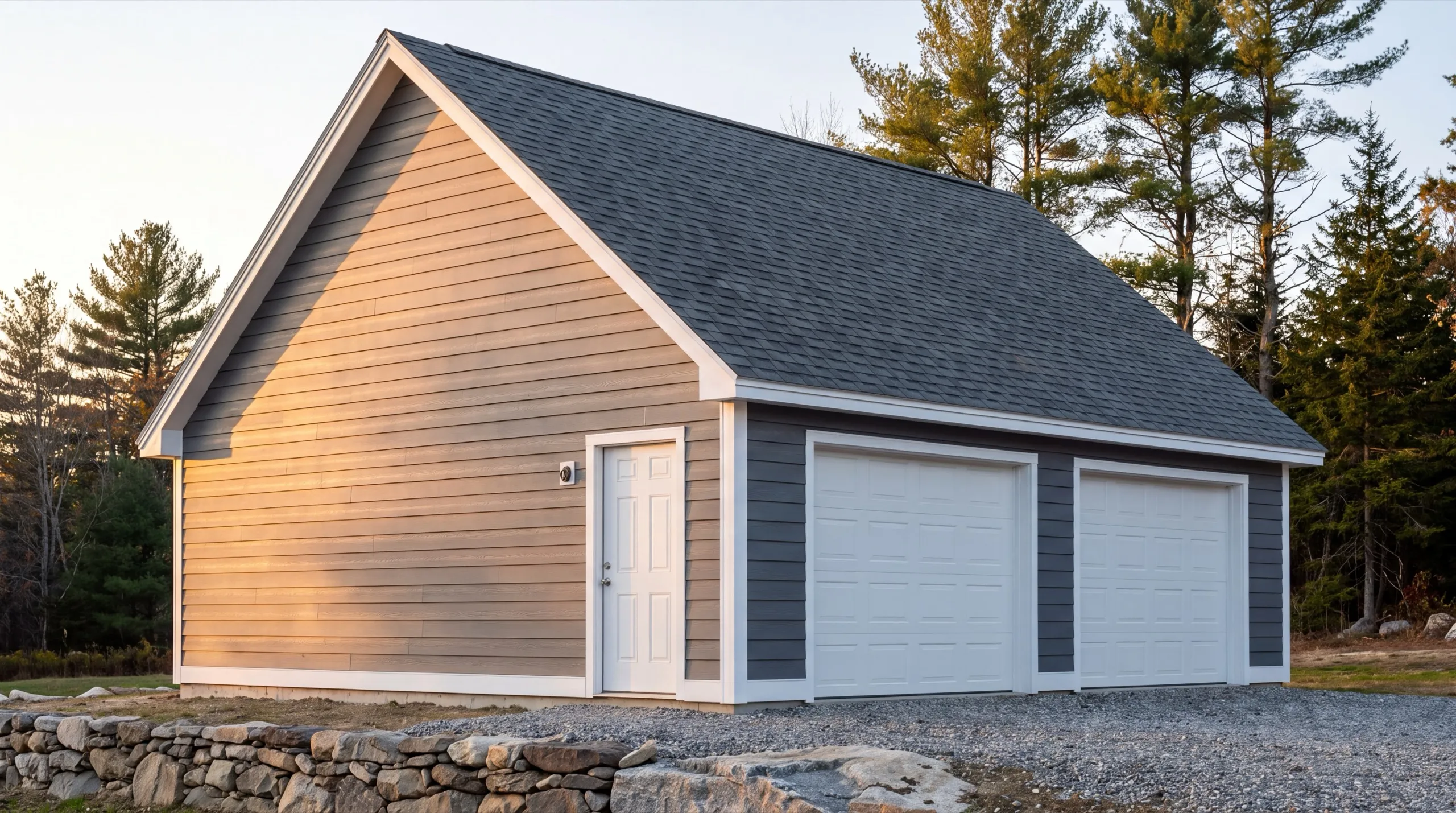 garage remodel on a wide-open Litchfield farm lot