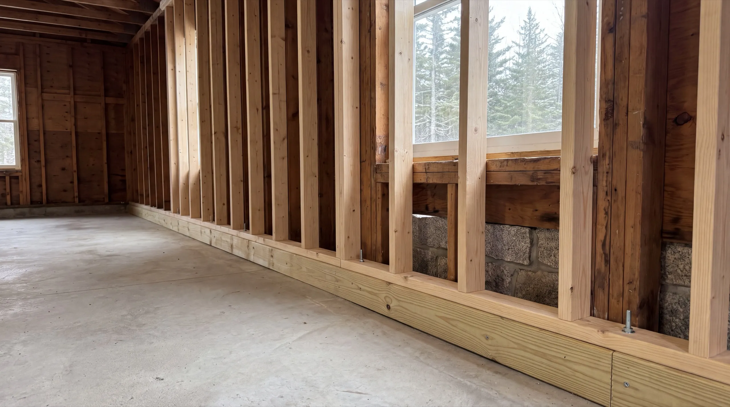 structural repair to a Vassalboro garage foundation