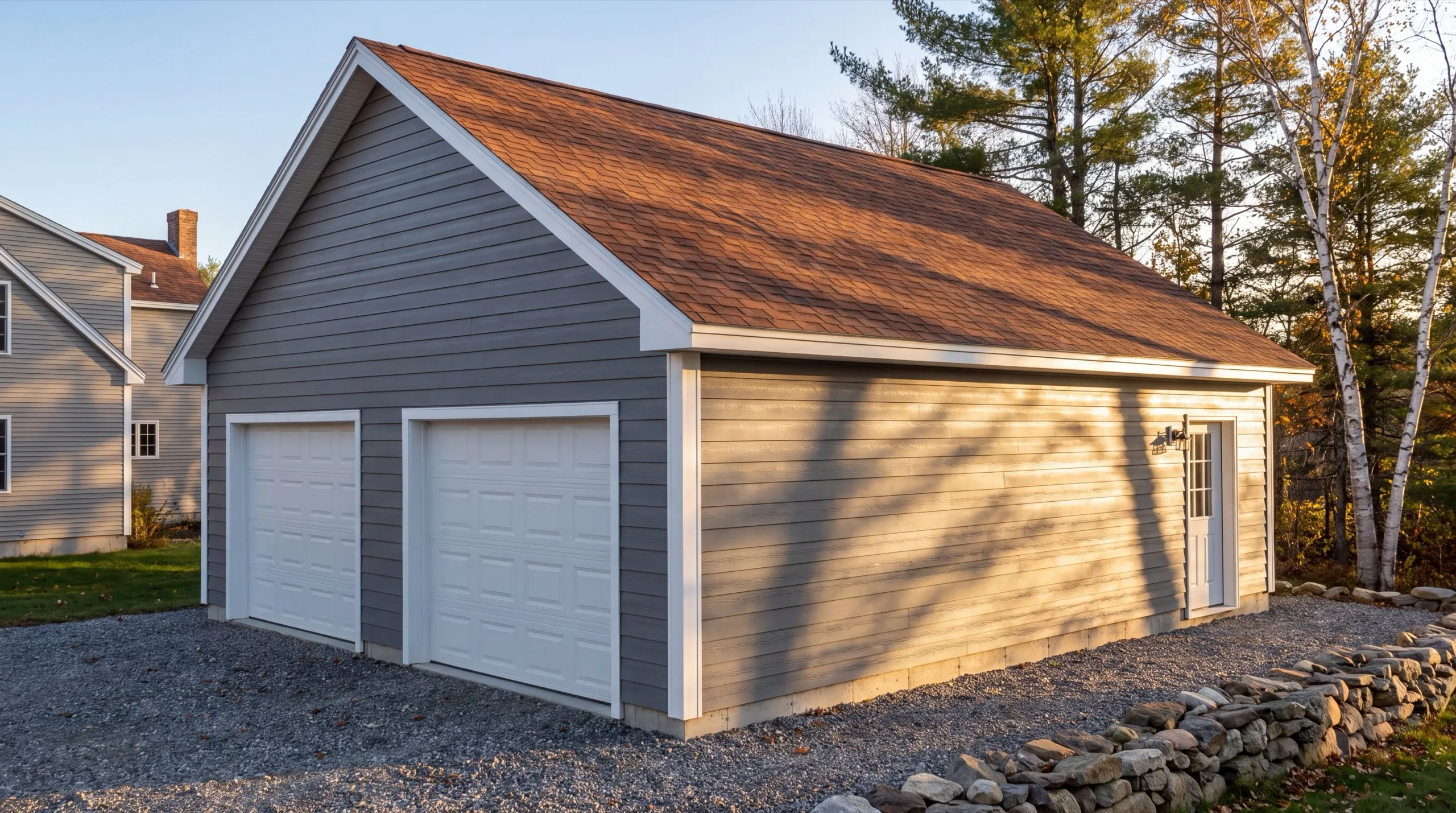 garage conversion on an outlying Wiscasset property