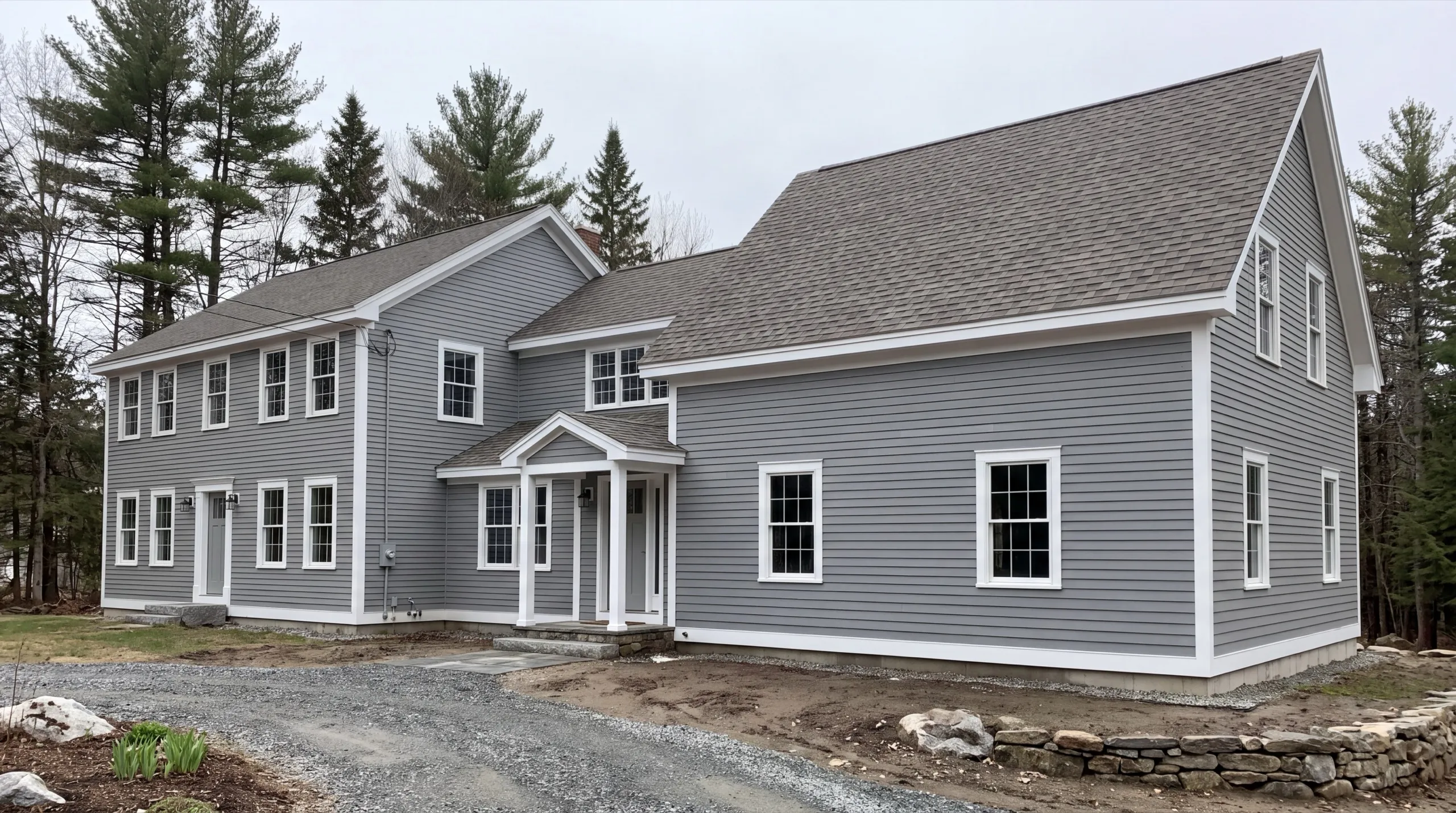 general contractor in Randolph, ME reviewing plans near the Kennebec