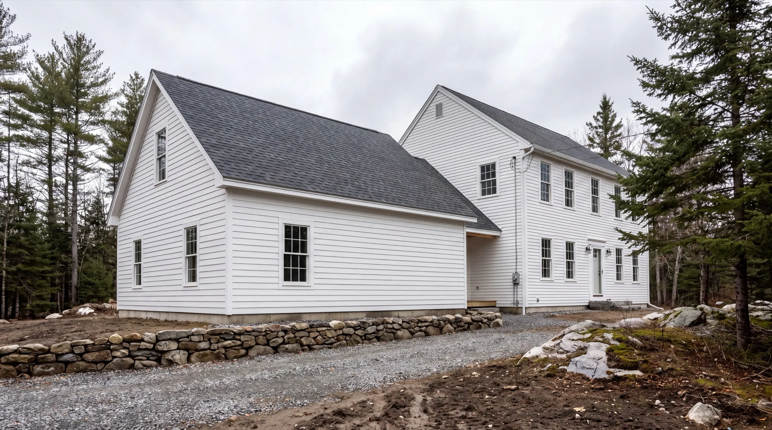 general contractor in West Gardiner, ME reviewing plans near I-95