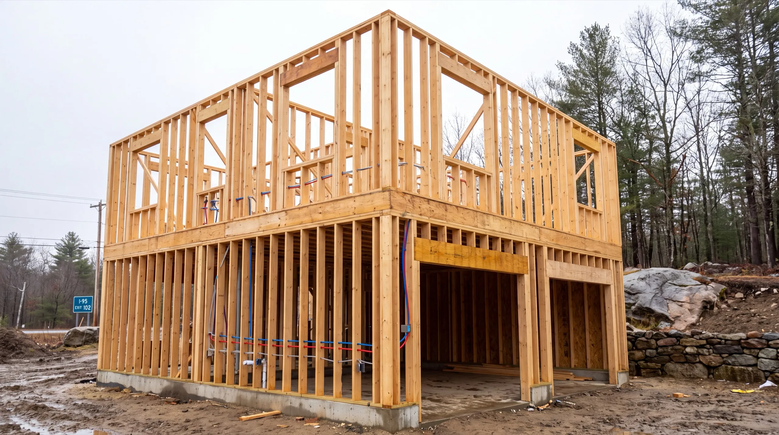 general contractor coordinating subcontractors on a West Gardiner job site
