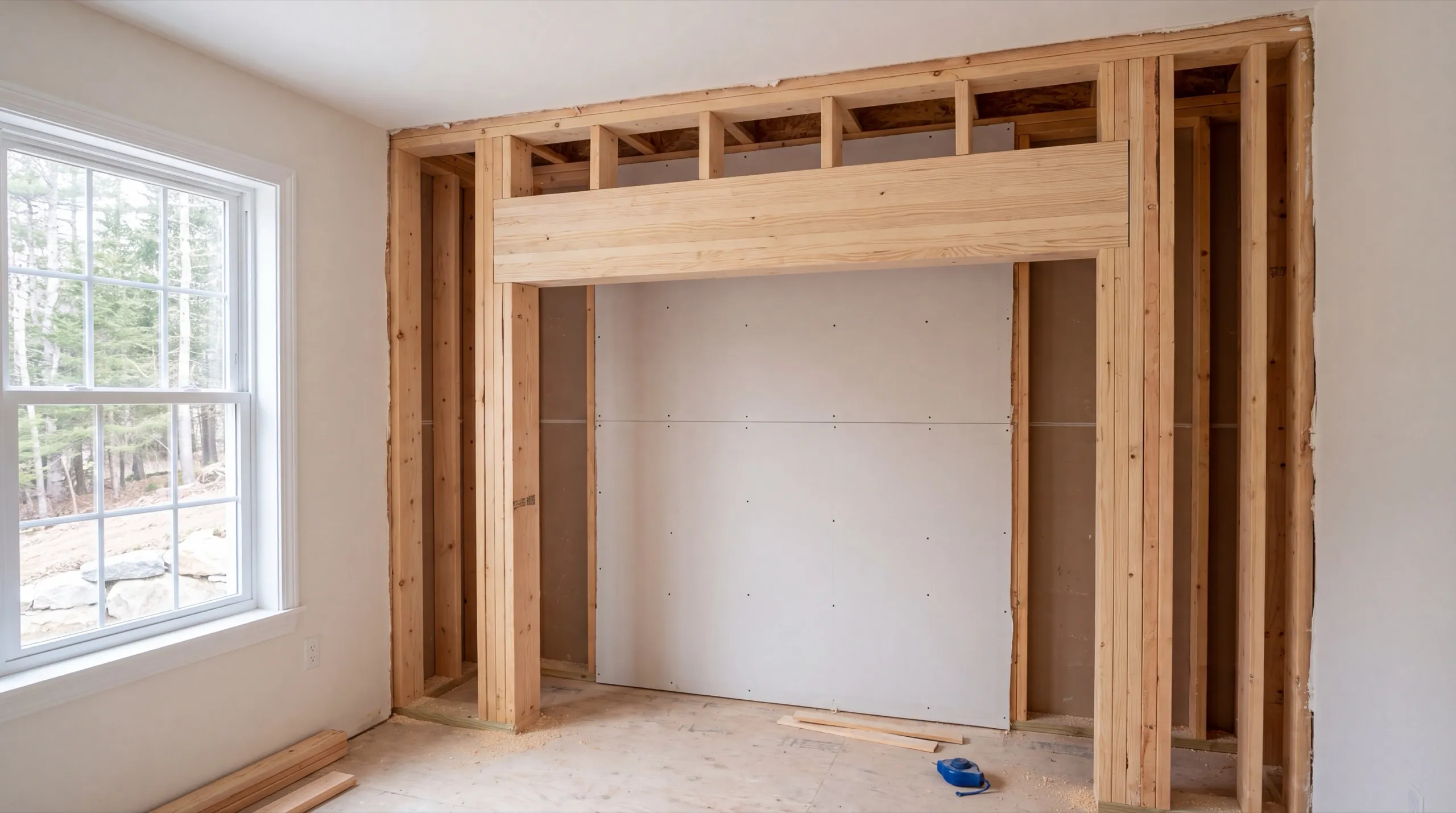 structural framing change during a Farmingdale whole-home remodel