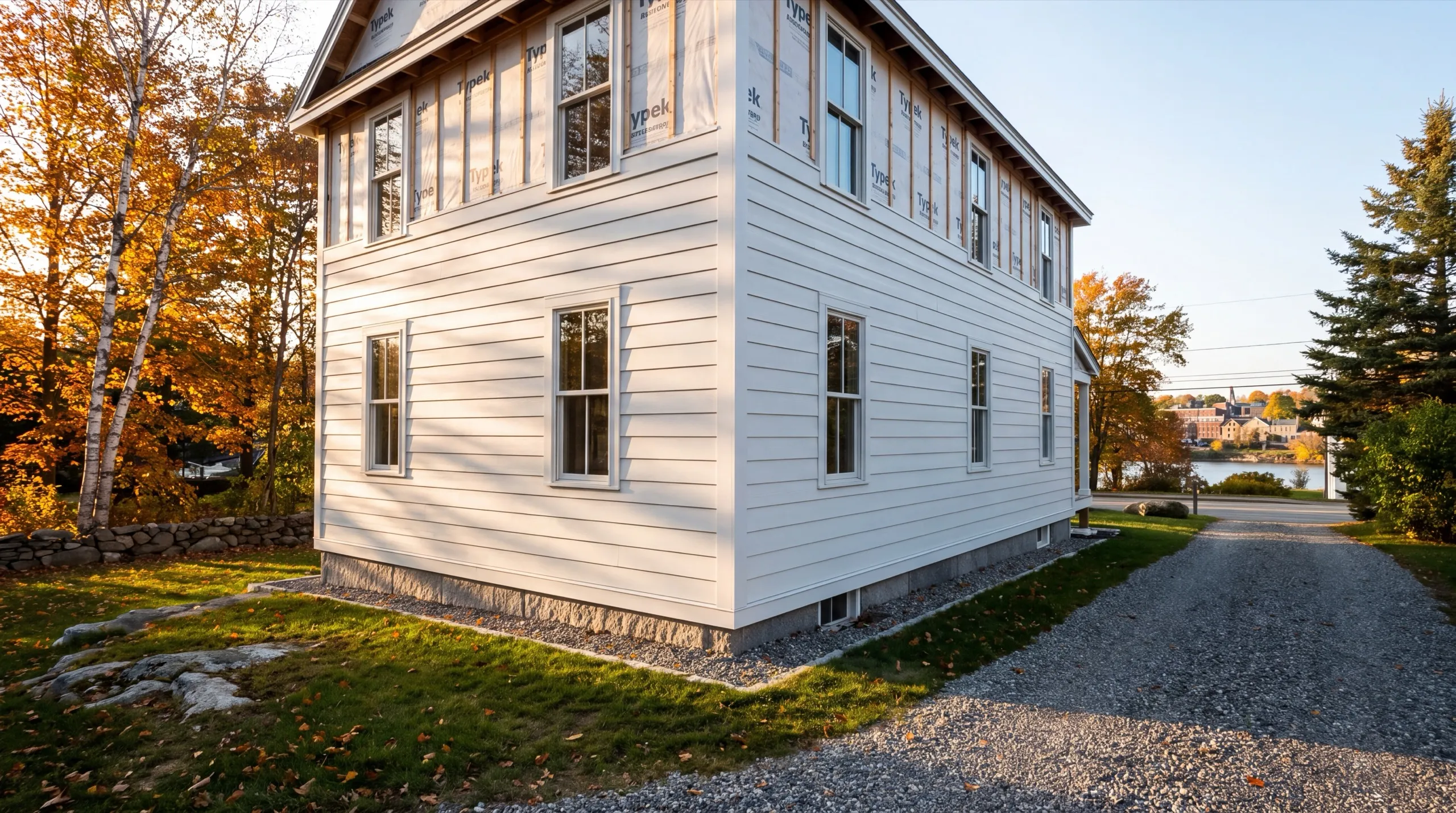 new siding installation in progress in Hallowell