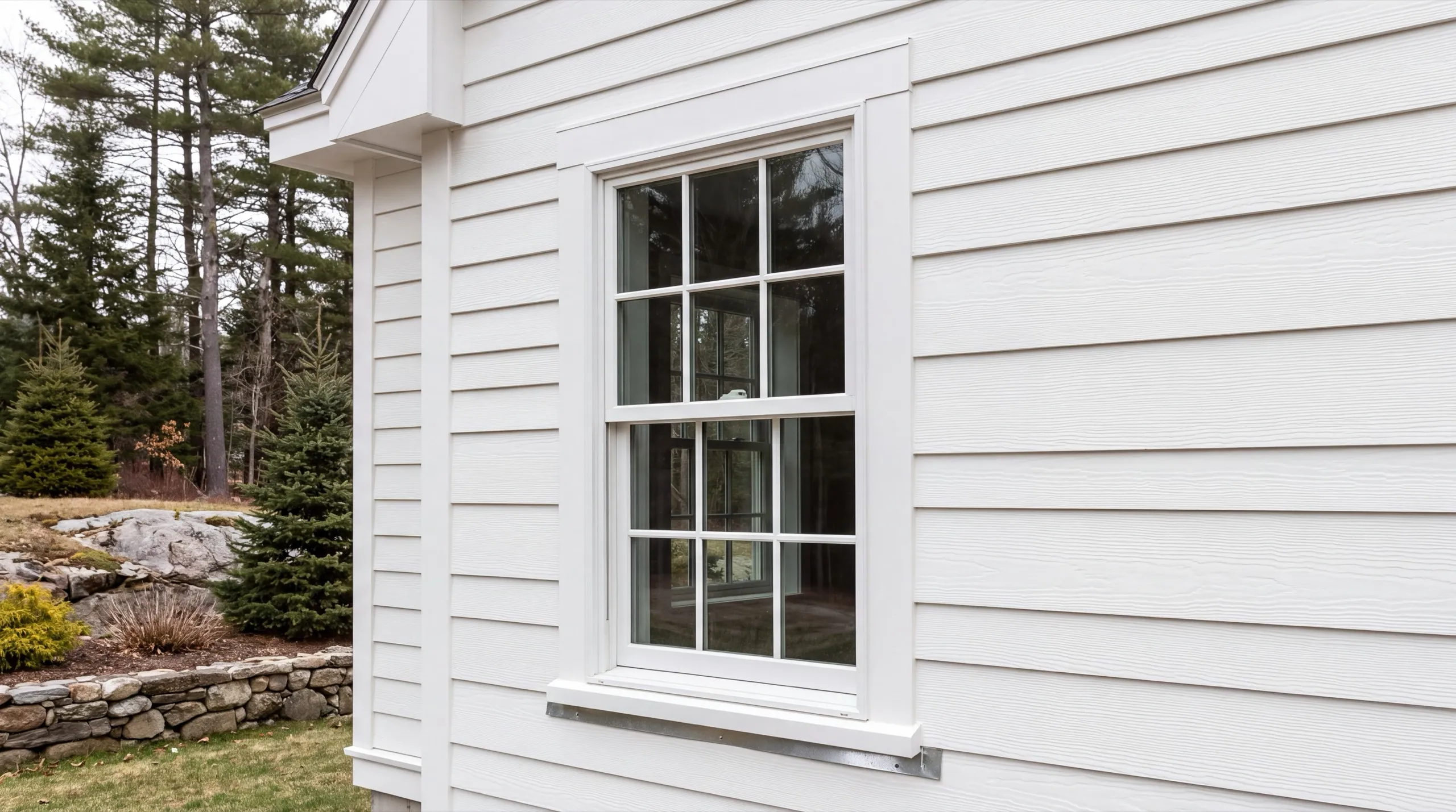 trim and flashing detail on a West Gardiner siding job